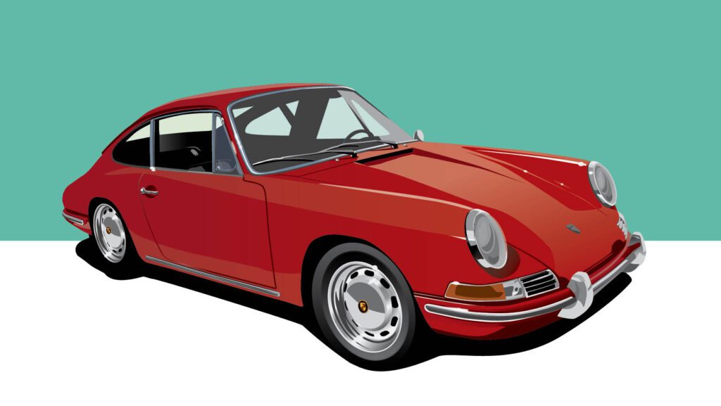 1964 Porsche 911 vector illustration