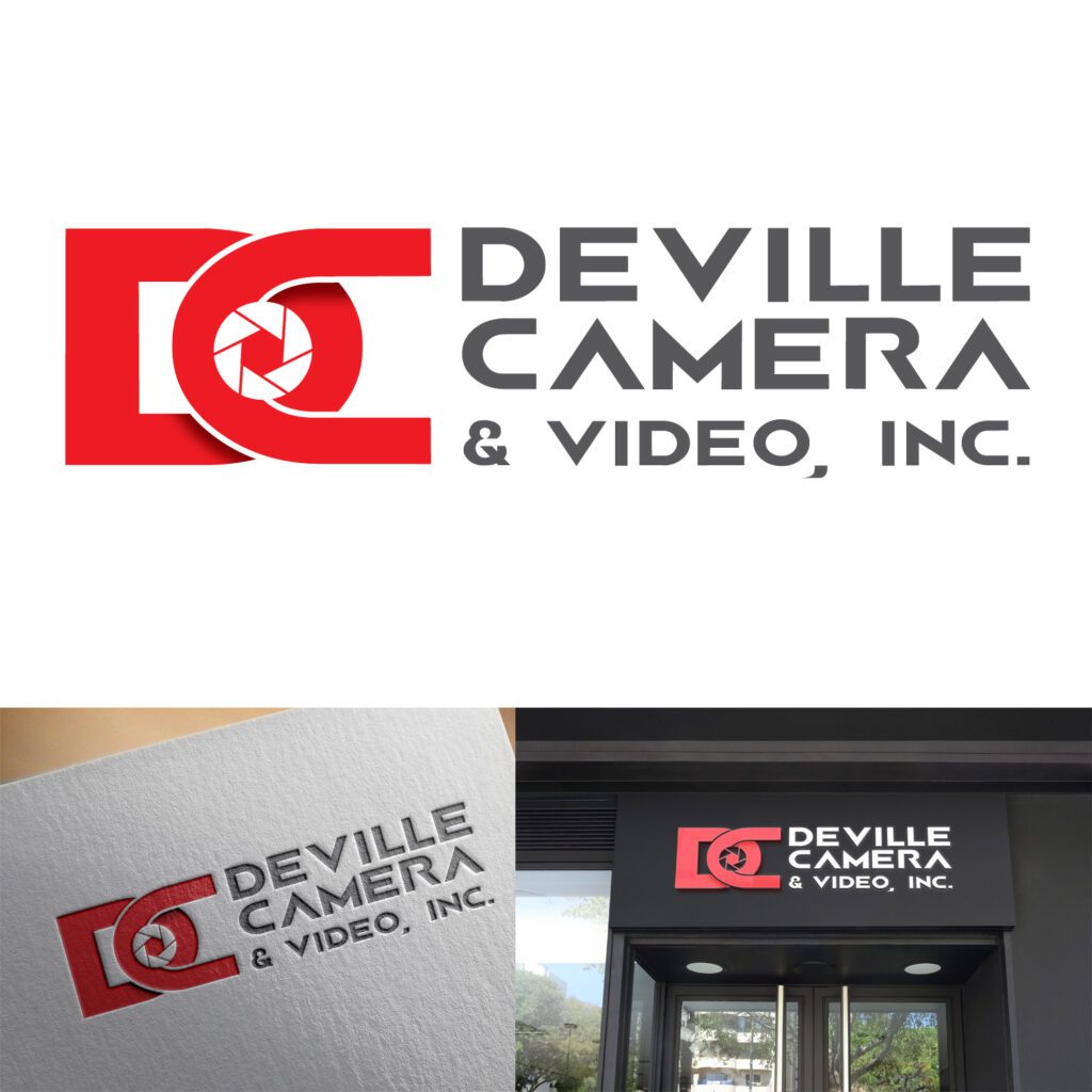 Logo design for Deville Camera & Video store